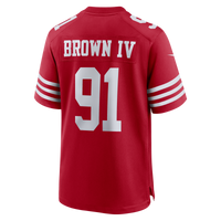 San Francisco 49ers Earnest Brown IV Nike Scarlet Team Game Jersey