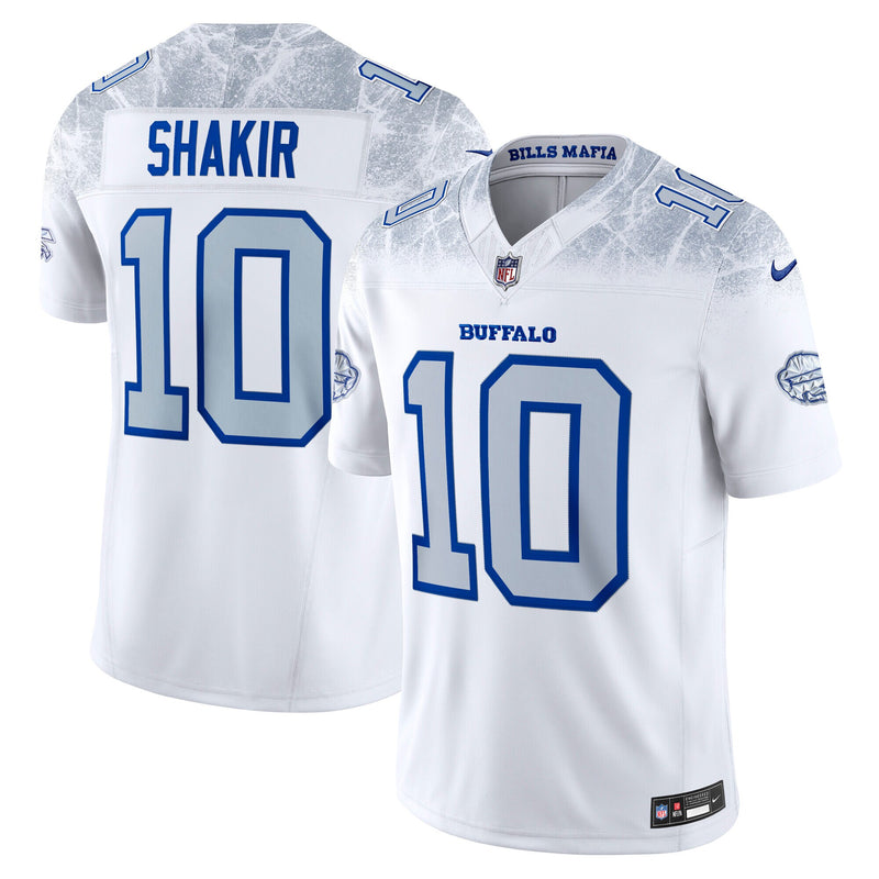 Buffalo Bills Khalil Shakir Nike White 2025 Rivalries Collection Stitched Limited Jersey