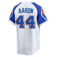 Atlanta Braves Hank Aaron Nike White Throwback Cooperstown Collection Limited Jersey