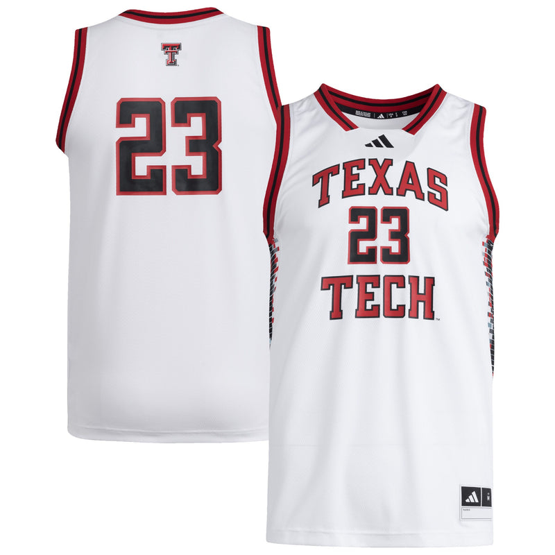 #23 Texas Tech Red Raiders adidas Replica Swingman Jersey - White