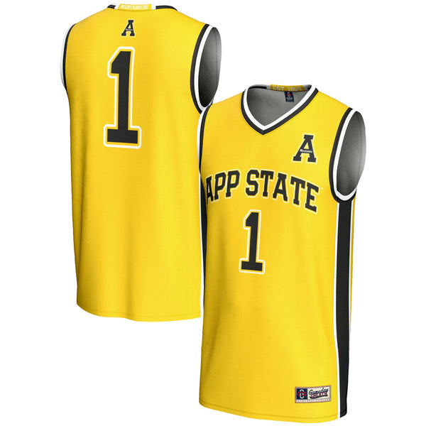 #1 Appalachian State Mountaineers GameDay Greats Lightweight Basketball Jersey - Gold
