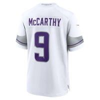 Minnesota Vikings J.J. McCarthy Nike White Alternate Game Player Jersey