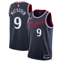 Los Angeles Clippers Nike Replica Icon Edition Swingman Jersey - Navy - Bennedict Mathurin -