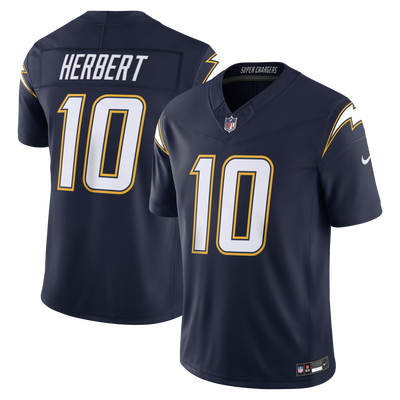 Los Angeles Chargers Justin Herbert Nike Navy Alternate Super Chargers Vapor F.U.S.E. Stitched Limited Jersey
