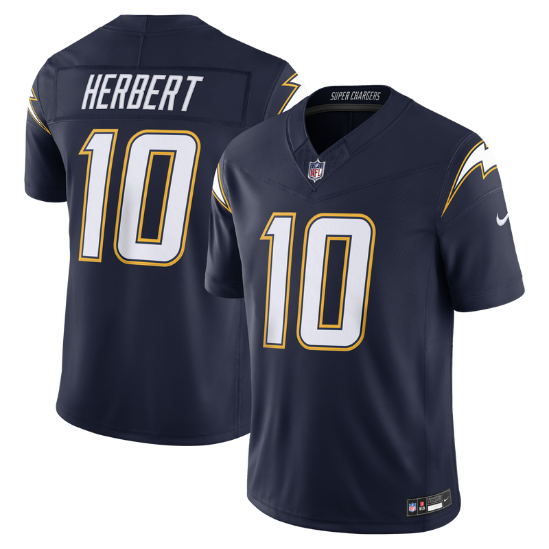 Los Angeles Chargers Justin Herbert Nike Navy Alternate Super Chargers Vapor F.U.S.E. Stitched Limited Jersey