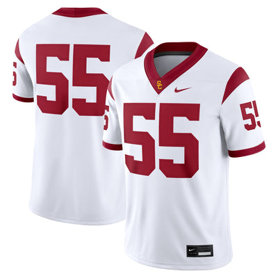 #55 USC Trojans Nike Limited Away Game Jersey - White