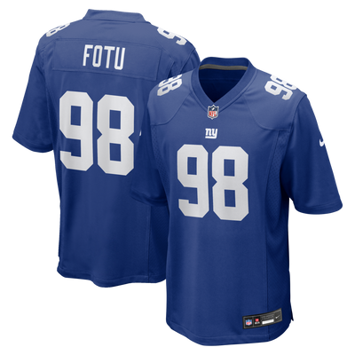 New York Giants Leki Fotu Nike Royal Team Game Jersey