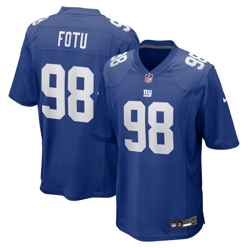 New York Giants Leki Fotu Nike Royal Team Game Jersey