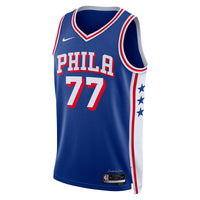 Philadelphia 76ers Nike Icon Edition Swingman Jersey - Royal - VJ Edgecombe -