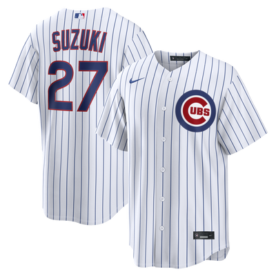 Chicago Cubs Seiya Suzuki Nike White Home Replica Jersey