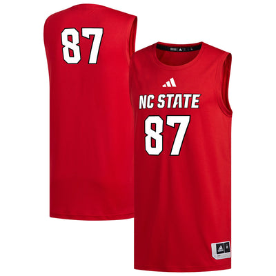 #87 NC State Wolfpack adidas Replica Basketball Jersey - Red