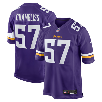 Minnesota Vikings Chaz Chambliss Nike Purple Team Game Jersey