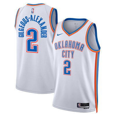 Oklahoma City Thunder Nike Association Edition Swingman Jersey - White - Shai Gilgeous-Alexander