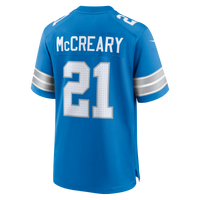 Detroit Lions Roger McCreary Nike Blue Team Game Jersey