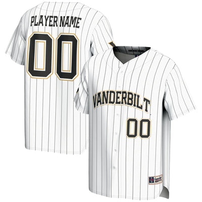 Vanderbilt Commodores GameDay Greats NIL Pick-A-Player Lightweight Baseball Jersey - White