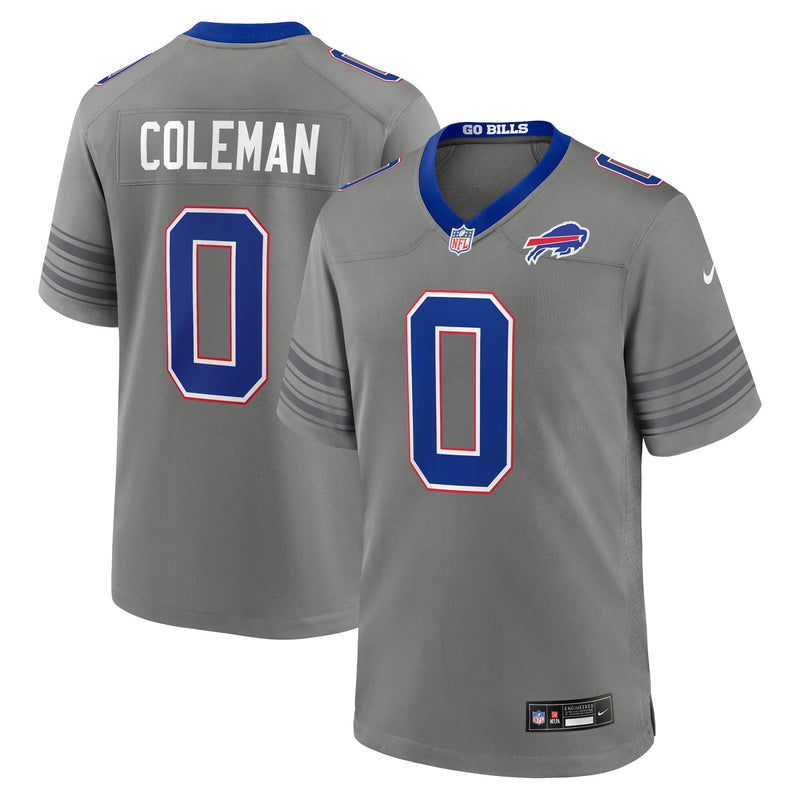 Buffalo Bills Keon Coleman Nike Gray Nickel City Game Jersey