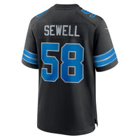 Detroit Lions Penei Sewell Nike Black 2nd Alternate Game Jersey