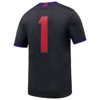 #1 TCU Horned Frogs Nike Alternate Game Football Jersey - Anthracite