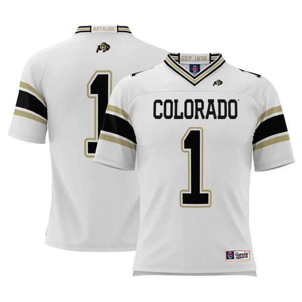 #1 Colorado Buffaloes GameDay Greats Endzone Football Jersey - White