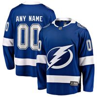 Tampa Bay Lightning Fanatics Blue Home Breakaway Custom Jersey