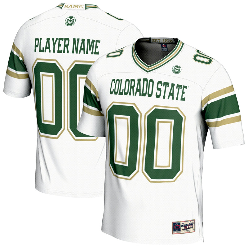 Colorado State Rams GameDay Greats Personalized Football Fashion Jersey - White