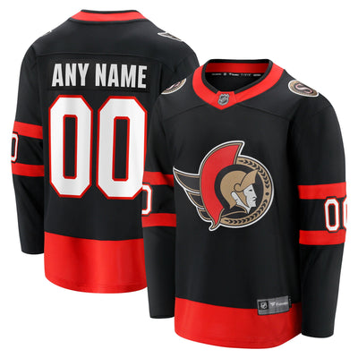 Ottawa Senators Fanatics Black Home Custom Breakaway Jersey