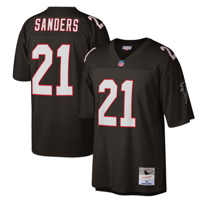 Atlanta Falcons Deion Sanders Mitchell & Ness Black Legacy Replica Jersey