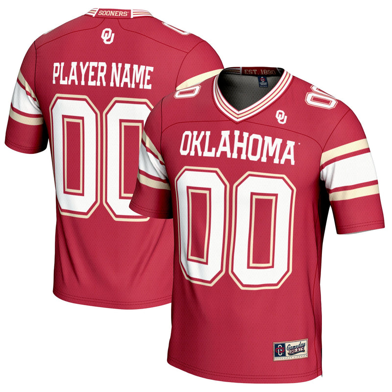 Oklahoma Sooners GameDay Greats NIL Pick-A-Player Football Jersey - Crimson