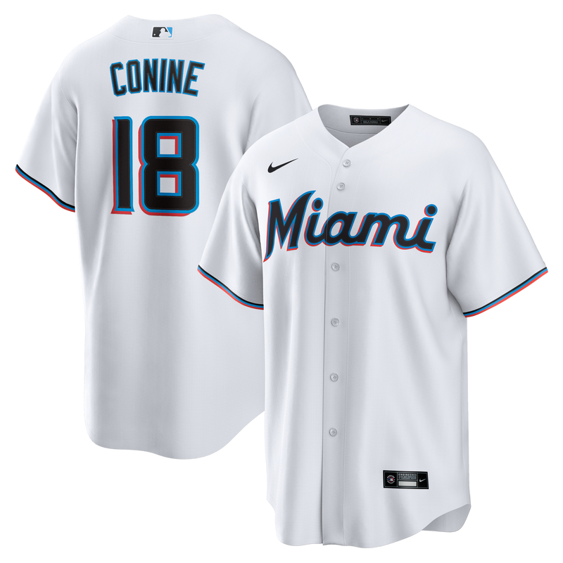 Miami Marlins Griffin Conine Nike White Home Replica Jersey