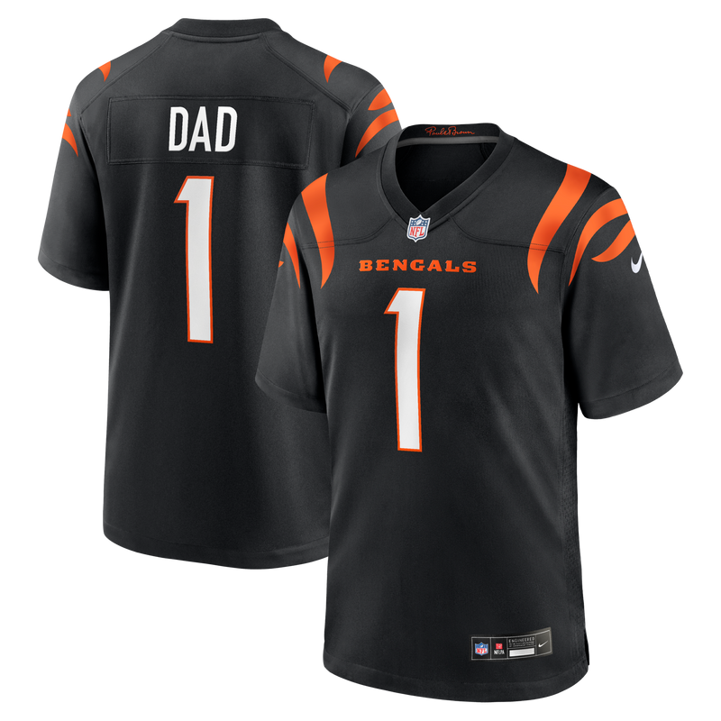 Cincinnati Bengals Number 1 Dad Nike Black Game Jersey