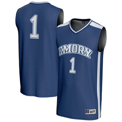 #1 Emory Eagles GameDay Greats Lightweight Collegiate Basketball Fashion Jersey - Blue