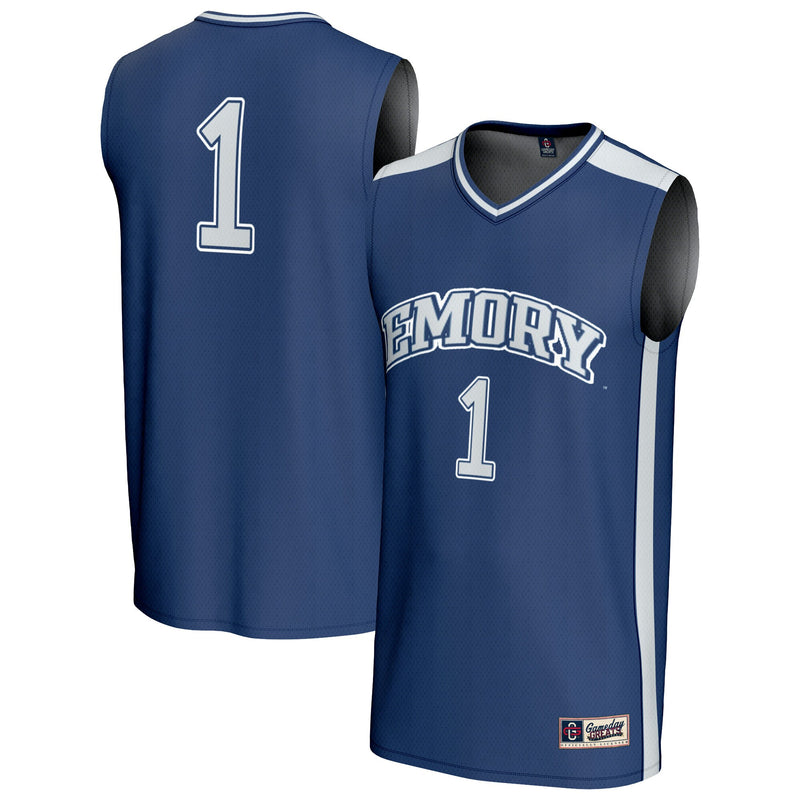 #1 Emory Eagles GameDay Greats Lightweight Collegiate Basketball Fashion Jersey - Blue