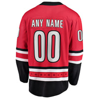 Carolina Hurricanes Fanatics Red Alternate Breakaway Custom Jersey