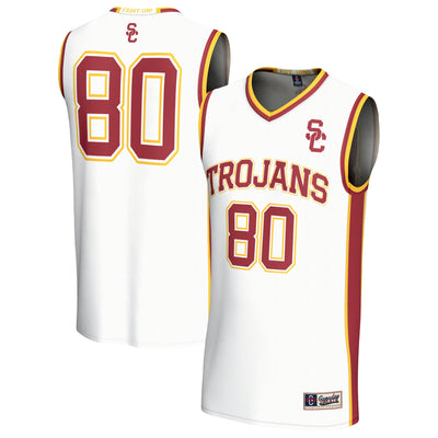#80 USC Trojans GameDay Greats Lightweight Basketball Fashion Jersey - White