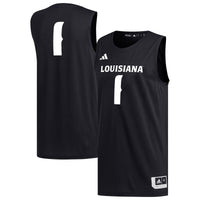 #1 Louisiana Ragin' Cajuns adidas Replica Basketball Jersey - Black