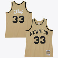 New York Knicks Mitchell & Ness Patrick Ewing 1991 Swingman Jersey - Khaki