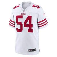 San Francisco 49ers Fred Warner Nike White Team Game Player Jersey