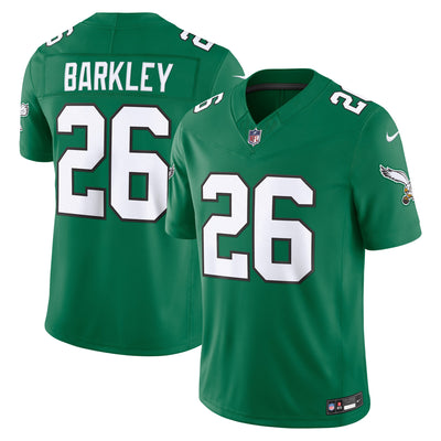 Philadelphia Eagles Saquon Barkley Nike Kelly Green Alternate Vapor F.U.S.E. Stitched Limited Jersey