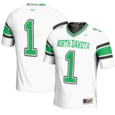#1 North Dakota GameDay Greats Endzone Football Jersey - White