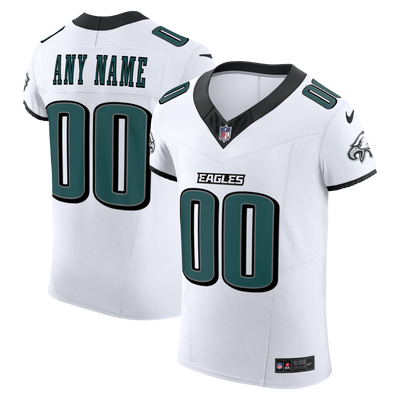 Philadelphia Eagles Nike White Vapor F.U.S.E. Elite Custom Jersey