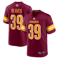 Washington Commanders Jeremy Reaves Nike Burgundy Game Jersey
