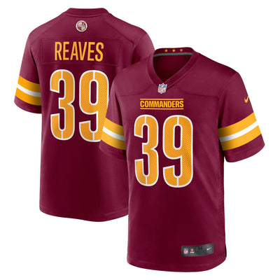 Washington Commanders Jeremy Reaves Nike Burgundy Game Jersey