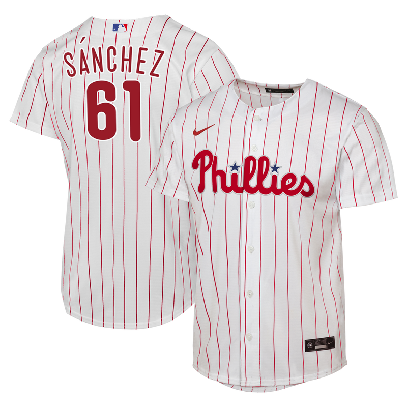Male Philadelphia Phillies Cristopher Sánchez Nike White Home Replica Jersey
