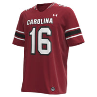 LaNorris Sellers South Carolina Gamecocks Under Armour NIL Football Replica Player Jersey - Garnet