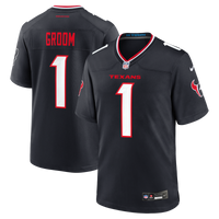 Houston Texans Number 1 Groom Nike Navy Game Jersey