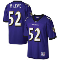 Baltimore Ravens Ray Lewis Mitchell & Ness Purple Big & Tall 2000 Retired Player Replica Jersey