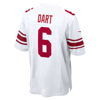 New York Giants Jaxson Dart Nike White Game Jersey
