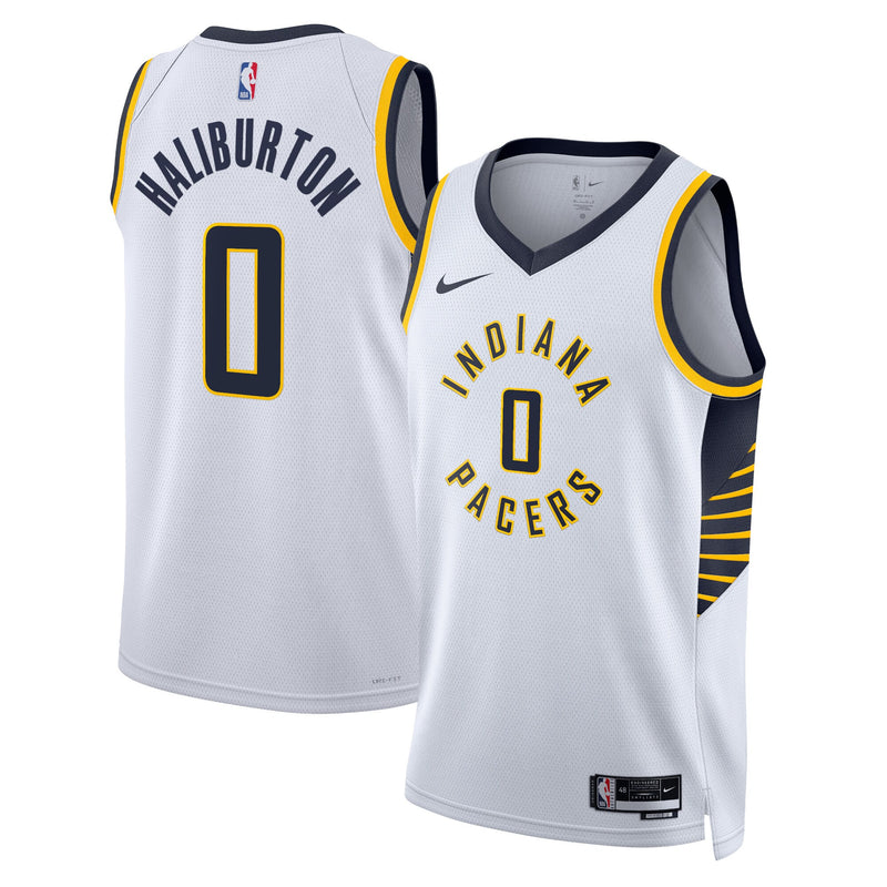 Indiana Pacers Nike Association Edition Swingman Jersey - White - Tyrese Haliburton
