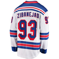 New York Rangers Mika Zibanejad Fanatics White Away Premier Breakaway Player Jersey