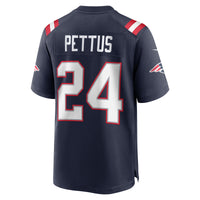 New England Patriots Dell Pettus Nike Navy Game Jersey